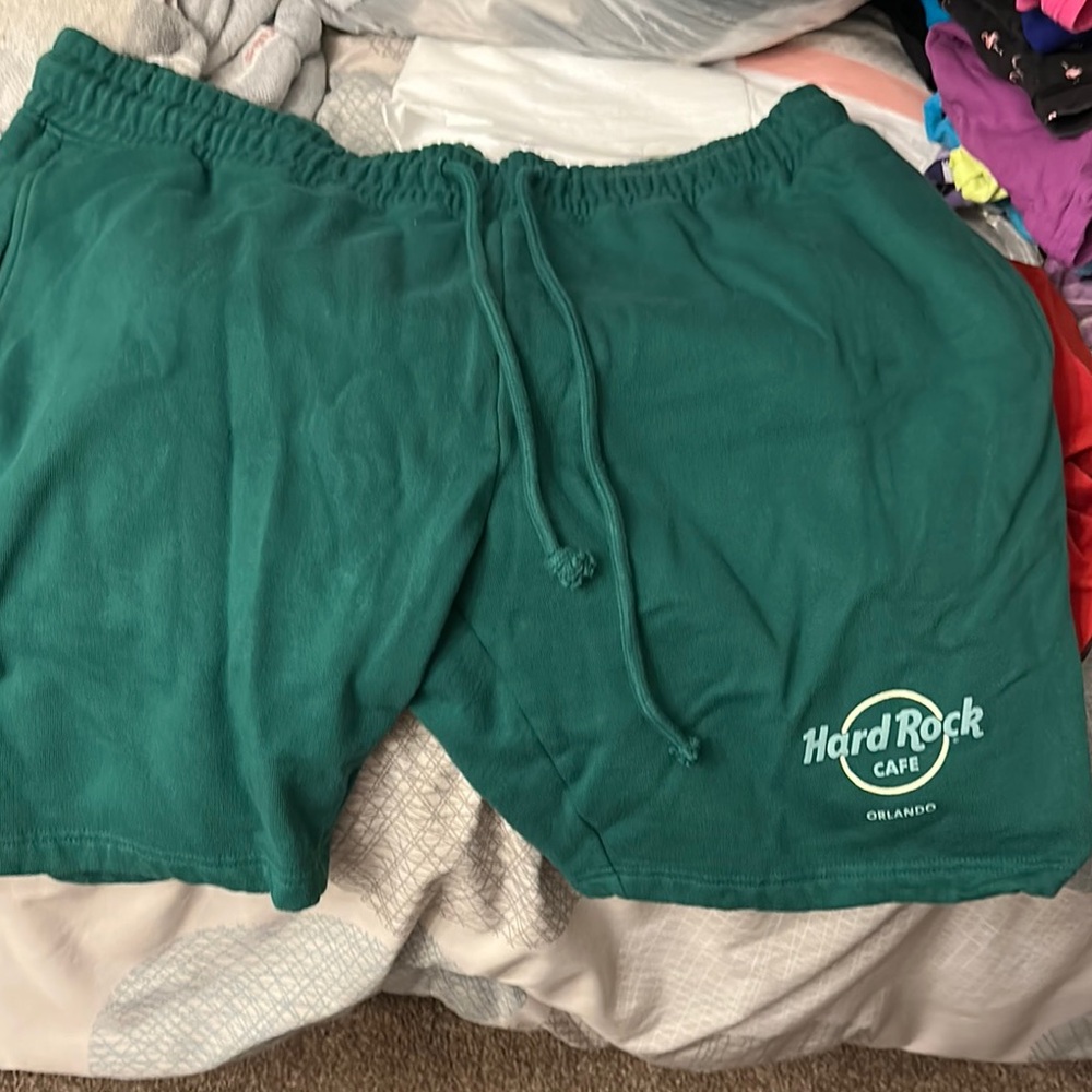 Hard Rock Cafe Green Athletic Shorts